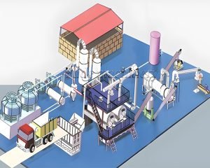 Complete set of equipment for producing organic...